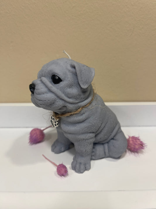 Bulldoggen-Kerze