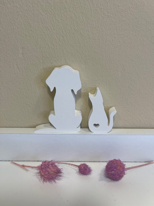 Mini-Set „Hund & Katze“ – Keraflott-Silhouetten (2er-Set)