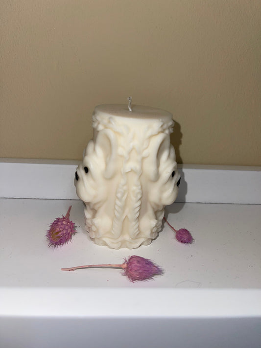 Frenchie 3D Stumpenkerze mini